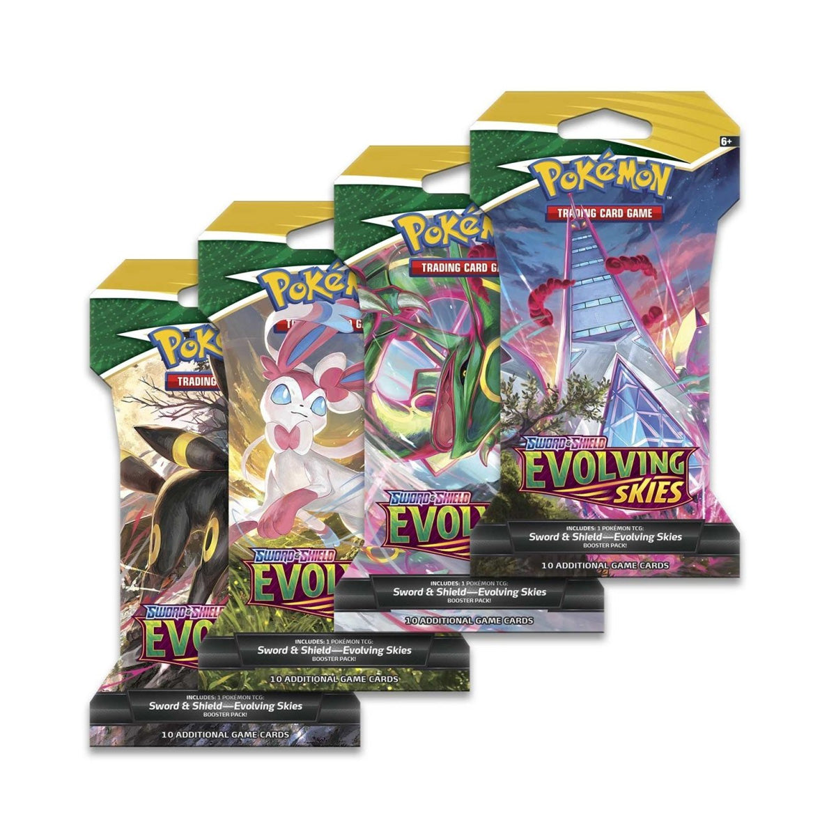 Pokémon TCG Sword & Shield Evolving Skies Sleeved Booster Pack Sealed Packaging