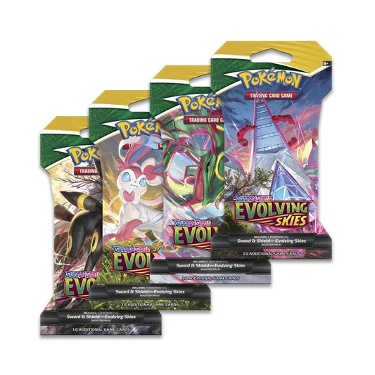 Pokémon TCG Sword & Shield Evolving Skies Sleeved Booster Pack Sealed Packaging